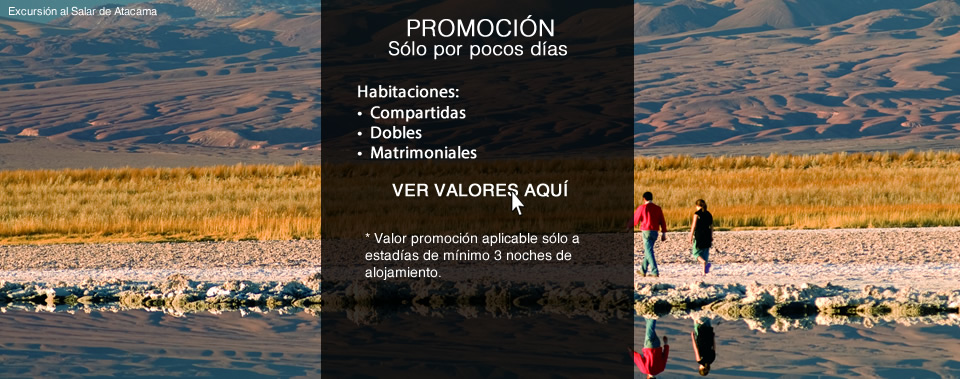 Disfrite de Hostal las Kañas en San Pedro de Atacama